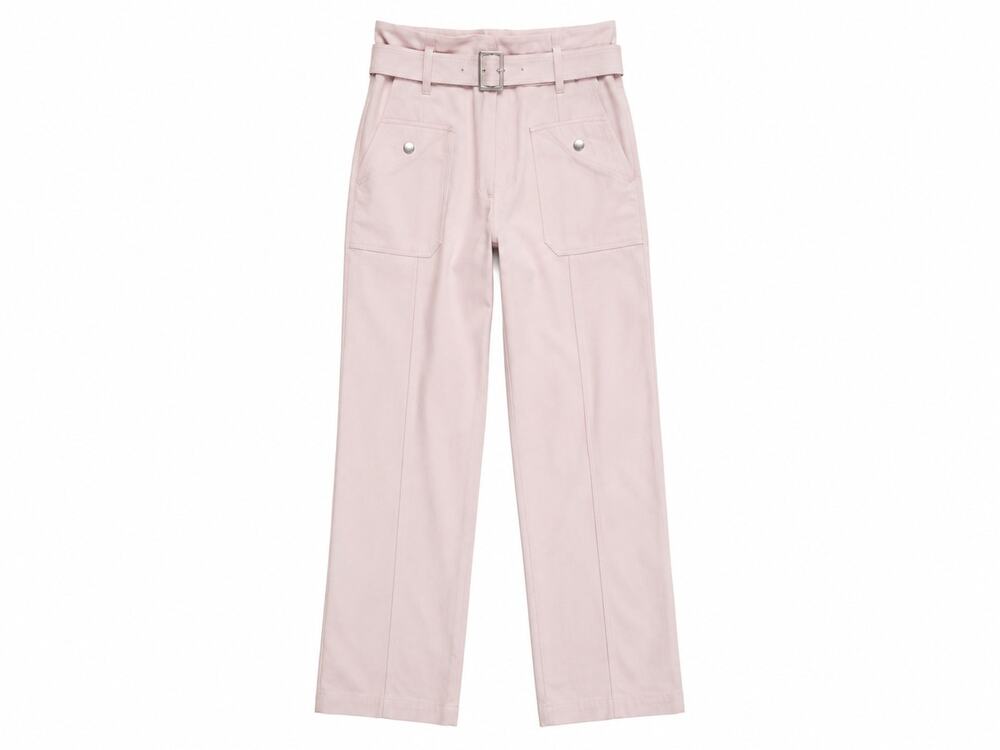 White House Black Market WHBM Belted Utility Pants Pink Size 4S High Rise